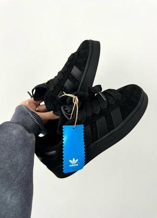 Женские кроссовки чёрные адидас кампус adidas campus “full black” 
premium4 фото