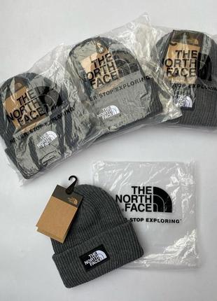 Шапка the north face, шапка темно-серая тн мужская/подростковая