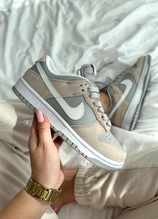 Nike sb dunk wolf grey, серые данки, серые датки7 фото