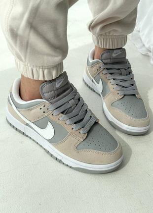 Nike sb dunk wolf grey, серые данки, серые датки8 фото