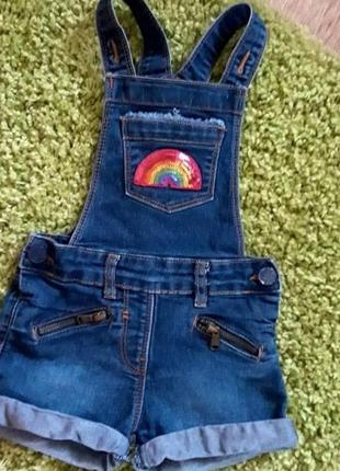 Річний джинсовий комбінезон шорти m&s