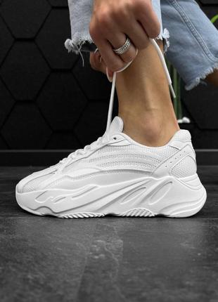 Женские кроссовки boost white / black /grey