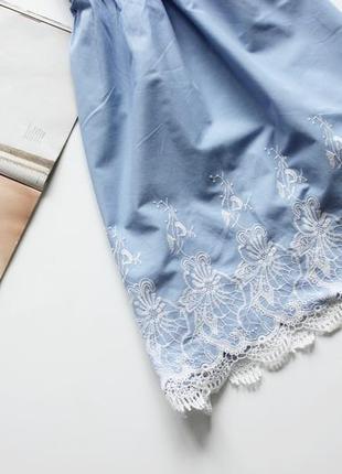 Сукня сарафан блакитний з вишивкою 14 хл4 фото