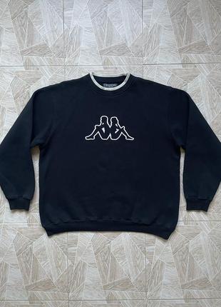 Vintage 90s kappa big logo black sweatshirt nike sb stussy huf stone island