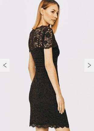 Роскошное кружевное платье футляр платье вечернее morgan xs черное праздничное кружево короткое мини1 фото