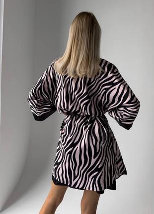 Жіночий домашній комплект 🌸 шовковий домашній костюм з халатом 🌸 нічна сорочка з халатом ❤️7 фото