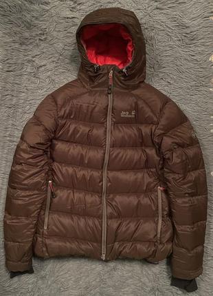 Jack wolfskin стильная теплая куртка пуховик