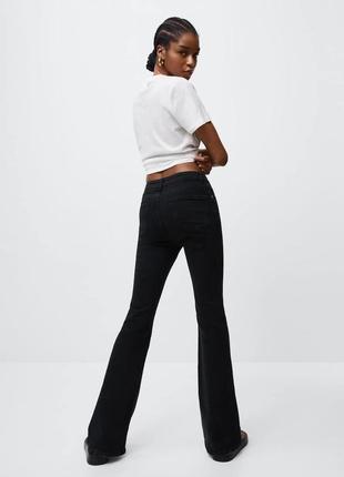 Джинсы колёшни черные, клешные джинсы mango5 фото