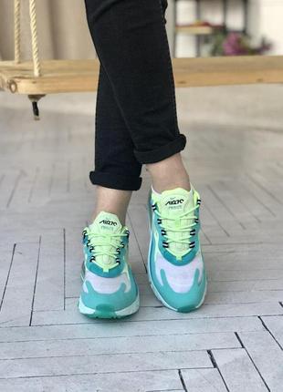 Кроссовки женские nike air max 270 react, голубые (найк аир макс реакт, найки, кросівки)4 фото