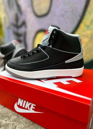 Кроссовки мужские nike air jordan 2 retro black cement lux