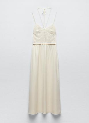 Комбинированное платье zara