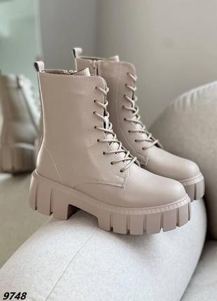 Женские ботинки на шнурках сезон зима