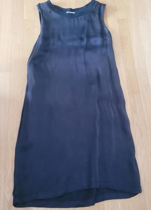 Платье мини трапеция шелк вискозный атлас3 фото