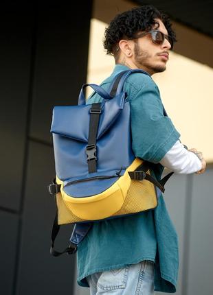 Мужской рюкзак sambag renedouble - желто-голубой1 фото