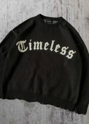 Свитер timeless свитшот лонгслив кофта рваный свитер bershka y2k