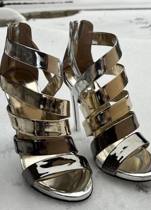 Туфли на каблуке для танцев хайхилс, high heels, выпускного, вечеринки (серебряные) 11 см2 фото