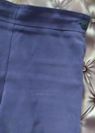 Штаны штанишки бриджи мягкие высокая посадка завышенная талия широкие стильные модные фиолетовые фіолетові3 фото
