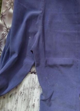 Штаны штанишки бриджи мягкие высокая посадка завышенная талия широкие стильные модные фиолетовые фіолетові4 фото
