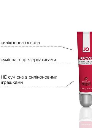 Возбуждающий гель для клитора system jo atomic warming (10 мл) разогревающий 4