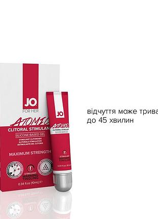 Возбуждающий гель для клитора system jo atomic warming (10 мл) разогревающий 3