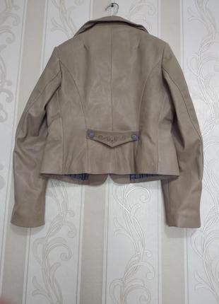 Шкіряна куртка-піджак бохо , ідеал3 фото