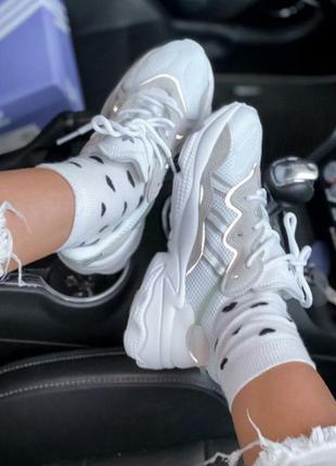 Кроссовки adidas ozweego adipren white/grey кросівки7 фото