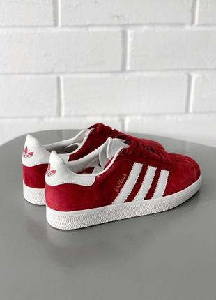 Кросівки adidas gazelle bordo red кросівки7 фото