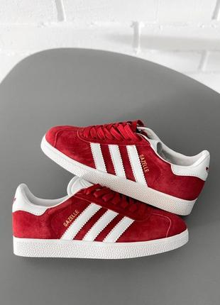 Кросівки adidas gazelle bordo red кросівки8 фото