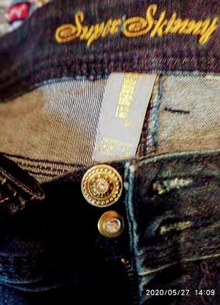 Стрейчевые джинсы скини с высокой посадкой7 фото