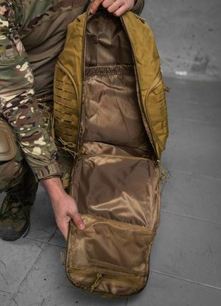 Рюкзак 40 л "swearing" з ергономічною спинкою / вологозахищений ранець oxford койот6 фото