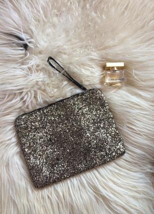 Сумочка - клатч в золоті паєтки нова - сток atmosphere