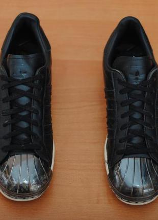 Черные кроссовки, кеды с металлическим носком adidas superstar, 36 размер. оригинал7 фото