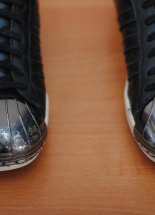Черные кроссовки, кеды с металлическим носком adidas superstar, 36 размер. оригинал6 фото