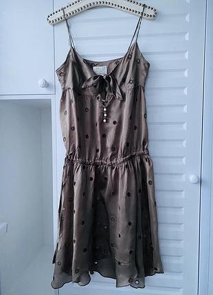 100% silk ☁️летящее невесомое платье от sara berman на тонких бретелях летнее