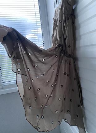 100% silk ☁️летящее невесомое платье от sara berman на тонких бретелях летнее6 фото