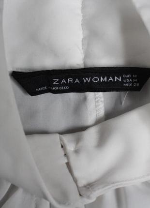 Белая блуза с шарфом zara зара размер м 384 фото