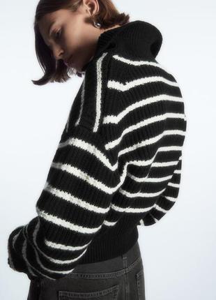 Вовняний светр з блискавкою cos 12212450023 фото