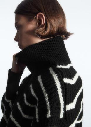 Вовняний светр з блискавкою cos 12212450026 фото