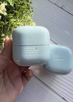 Laneige water bank blue hyaluronic cream moisturizer 💙 зволожуючий крем для обличчя з гіалуроновою кислотою