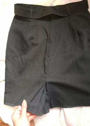 Классическая юбка с поясом2 фото