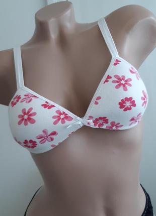 Коттоновый лиф с треугольными чашками , размер 70а, crash one