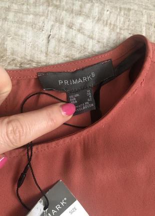 Шелковая блуза primark терракотового цвета модная стильная классика классическая3 фото