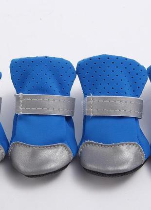 Ботиночки на флисе размер s №  2  ( 4,5см*3,8см), синие