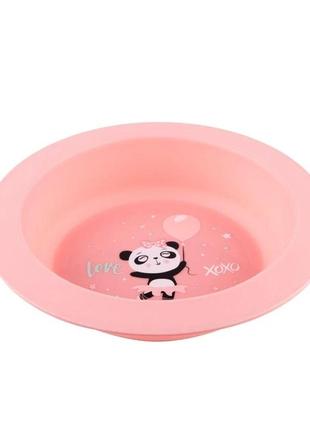 Набір посуду з 2х елементів exotic animals canpol babies рожевий (5903407565156)1 фото