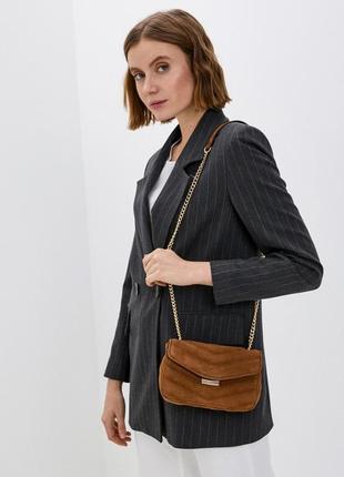 Карамельная замшевая сумка mango 47041248 hi3 фото