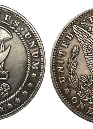 Монета сувенир, доллар сша морган 1890г пираты