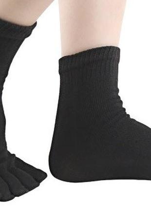 Шкарпетки з роздільними пальцями з чесаної бавовни, п'ятипалі шкарпетки (розмір м)2 фото