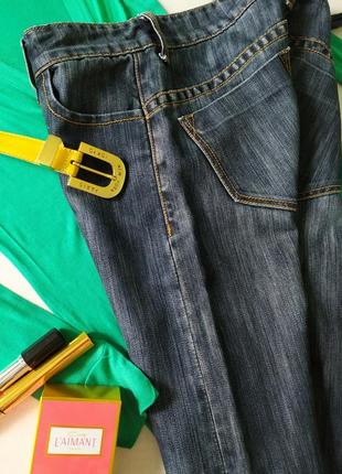 Итальянские винтажные синие узкие ровные джинсы-сигареты с элегантными потертостями3 фото
