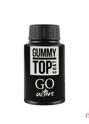 Каучуковий закріплювач для гель-лаку 30 мл, go active gummy top coat