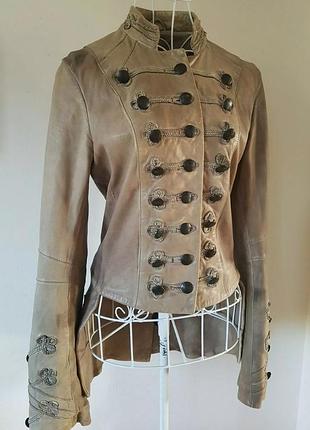 Кожаная куртка, сюртук all saints фрак, мундир винтаж камзол owens balmain редкий кожа